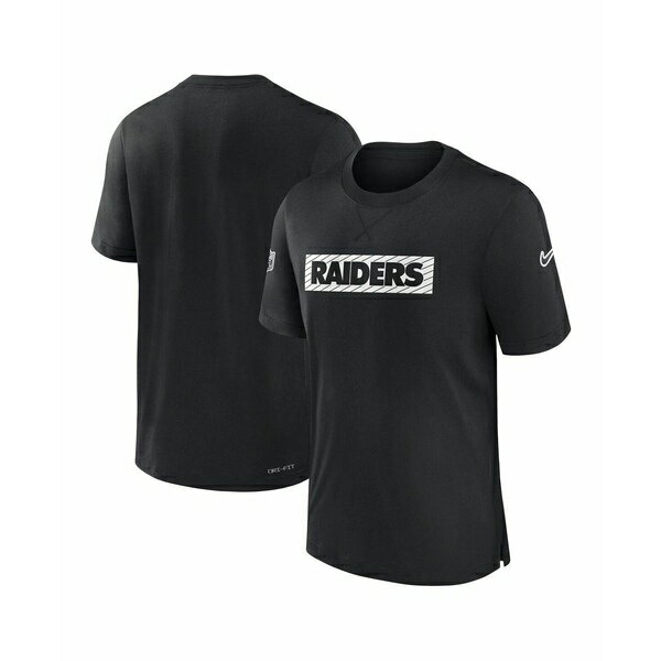 ナイキ メンズ Tシャツ トップス Men's Black Las Vegas Raiders Sideline Player Performance T-Shirt..