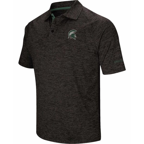 コロシアム メンズ シャツ トップス Men's Black Michigan State Spartans Down Swing Polo Black
