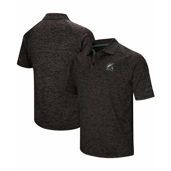 コロシアム メンズ シャツ トップス Men's Black Michigan State Spartans Down Swing Polo Black