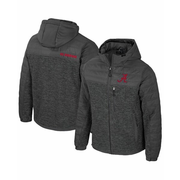 コロシアム メンズ ジャケット＆ブルゾン アウター Men's Charcoal Alabama Crimson Tide Nightman Full-Zip Hoodie Puffer Jacket Charcoal