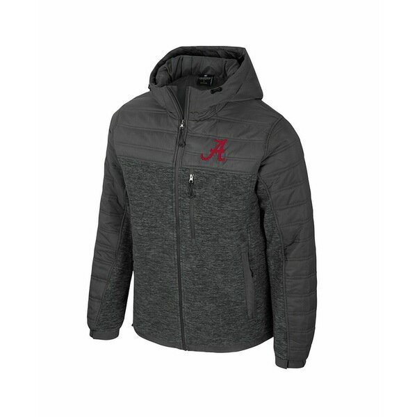 コロシアム メンズ ジャケット＆ブルゾン アウター Men's Charcoal Alabama Crimson Tide Nightman Full-Zip Hoodie Puffer Jacket Charcoal