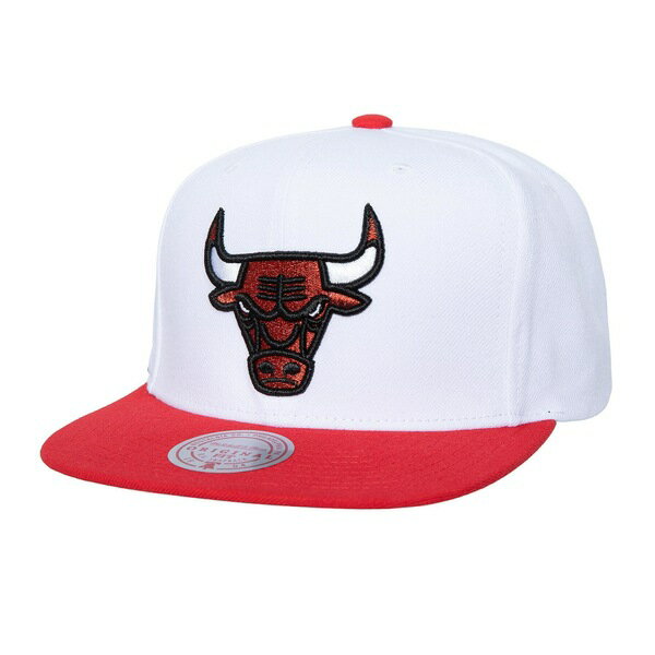 ミッチェル＆ネス ミッチェル&ネス メンズ 帽子 アクセサリー Chicago Bulls Mitchell & Ness Soul Logo Shine 2Tone Snapback Hat White