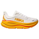 ホカオネオネ レディース ランニング スポーツ HOKA Women's Bondi 9 Running Shoes White/Yellow