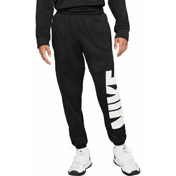 ナイキ メンズ カジュアルパンツ ボトムス Nike Men's Therma-FIT Basketball Pants Black/White