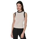 カールラガーフェルド レディース ニット&セーター アウター Women's Contrast-Trim Sleeveless Sweater Pavement(4)