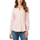 ジョーンズニューヨーク レディース カットソー トップス Women's Easy Care Button Up Long Sleeve Blouse Rose