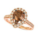 ルヴァン レディース リング アクセサリー Diamond Halo 20th Jubilee Ring (1-5/8 ct. t.w.) in 14k Ros...