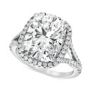 バッジェリーミシュカ レディース リング アクセサリー Certified Lab Grown Diamond Cushion Halo Engagement ...