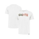 47ブランド メンズ シャツ トップス Men's White New Orleans Saints Flag Script Franklin T-Shirt White(4)