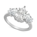 バッジェリーミシュカ レディース リング アクセサリー Certified Lab Grown Diamond Pear-Cut Three Stone Eng...