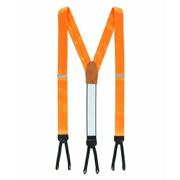 トラファルガー メンズ ベルト アクセサリー Men's Sutton Solid Color Silk Formal End Suspenders Pumpkin