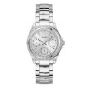 ゲス レディース 腕時計 アクセサリー Women's Analog Silver-Tone Stainless Steel Watch 36mm Silver-Tone(2)