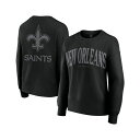 ファナティクス レディース カットソー トップス Women's Black New Orleans Saints Elements Pullover Sweatshirt Black(4)