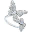 ジャニ ベルニーニ レディース リング アクセサリー Cubic Zirconia Pave Butterfly Ring in Sterling Silver Sterling Silver(4)