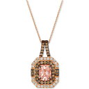 ルヴァン レディース ネックレス・チョーカー・ペンダントトップ アクセサリー Peach Morganite (1-1/3 ct. t.w.) & Diamon...