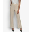 ダナ キャラン ニューヨーク レディース カジュアルパンツ ボトムス Petite Striped Mid Rise Pants Chino Khaki/black(4)