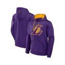 ファナティクス メンズ パーカー・スウェットシャツ アウター Men's Purple Los Angeles Lakers Reserve Defender ...
