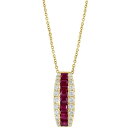エフィー コレクション レディース ネックレス・チョーカー・ペンダントトップ アクセサリー EFFY Ruby (1-1/5 ct. t.w.) & Diamo...