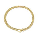 イタリアン ゴールド レディース ネックレス・チョーカー・ペンダントトップ アクセサリー Black Spinel Horseshoe Clasp Panther 17