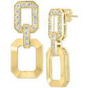 エフィー コレクション レディース ピアス&イヤリング アクセサリー EFFY Diamond & Polished Octagon Link Drop Ear...