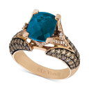 ルヴァン レディース リング アクセサリー Chocolatier Deep Sea Blue Topaz¢ (3-3/8 ct. t.w.) & D...