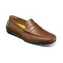フローシャイム メンズ スリッポン・ローファー シューズ Men's Motor Smooth Moc Toe Penny Loafer Brown
