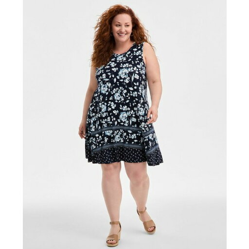 スタイルアンドコー レディース ワンピース トップス Plus Size Printed Sleeveless Flip-Flop Dress, Exclusively at Macy's Alice Floral スタイルアンドコー レディース ワンピース トップス Plus Size Printed Sleeveless Flip-Flop Dress, Exclusively at Macy's Alice Floral