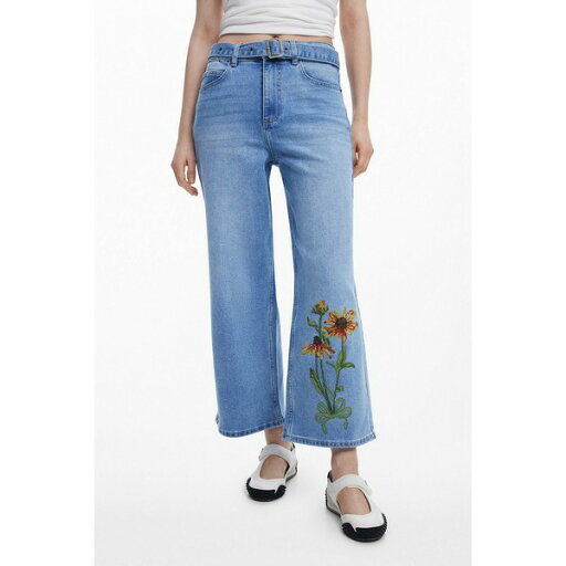 デジグアル レディース デニムパンツ ボトムス Women's Sunflower culotte jeans Medium blue デジグアル レディース デニムパンツ ボトムス Women's Sunflower culotte jeans Medium blue