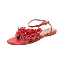 リネアパウロ レディース サンダル シューズ LUCIA | Flower Embellished Strappy Flat Leather Sandals True red nappa(4)