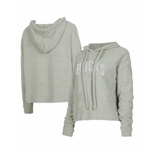 コンセプトスポーツ メンズ パーカー・スウェットシャツ アウター Women's Gray Milwaukee Bucks Ventura Comfy Pullover Hoodie Gray