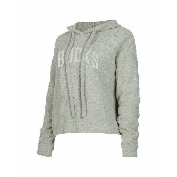 コンセプトスポーツ メンズ パーカー・スウェットシャツ アウター Women's Gray Milwaukee Bucks Ventura Comfy Pullover Hoodie Gray