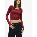 ノクチューン レディース カットソー トップス Women's Crew Neck Knit Blouse Burgundy(4)