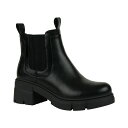 ジーシーシューズ レディース ブーツ シューズ Women's William Pull Tab Lug Sole Chelsea Booties Black