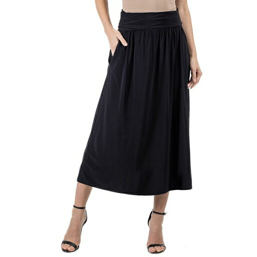 24セブンコンフォート レディース スカート ボトムス Foldover Maxi Pocket Skirt Black 24セブンコンフォート レディース スカート ボトムス Foldover Maxi Pocket Skirt Black
