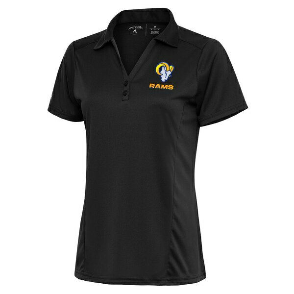 ƥ ǥ ݥ ȥåץ Los Angeles Rams Antigua Women's Team Logo Tribute Polo Charcoal