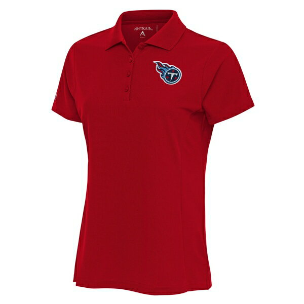 アンティグア レディース ポロシャツ トップス Tennessee Titans Antigua Women's Team Logo Legacy Pique Polo Red