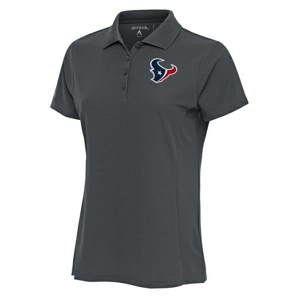 アンティグア レディース ポロシャツ トップス Houston Texans Antigua Women's Team Logo Legacy Pique Polo Charcoal