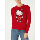 エムシーツーセイントバース レディース ニット&セーター アウター Woman Sweater With Hello Kitty Print | Sanrio Special Edition WHITE