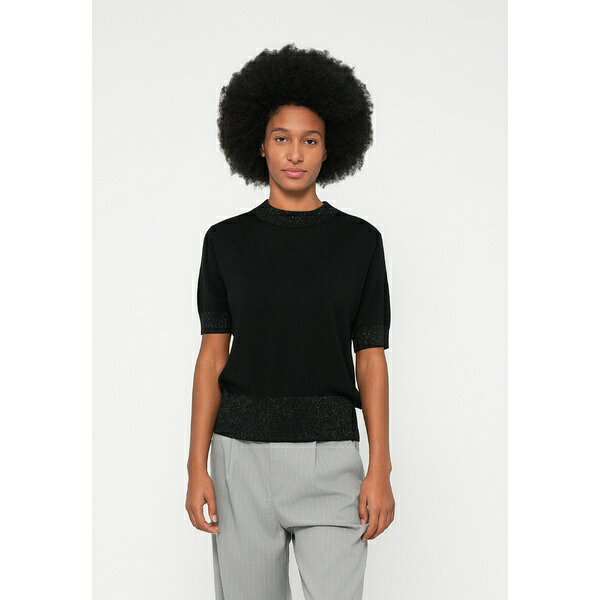 ロサムンド レディース Tシャツ トップス VALENCIA O NECK - Print T-shirt - black/dark grey