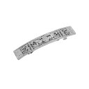 2028 レディース ヘアアクセサリー アクセサリー Women's Silver-Tone Floral Bar Barrette Gray