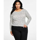 リーバイス レディース カットソー トップス Plus Size Honey Printed Long-Sleeve Top Garden Spot(4)