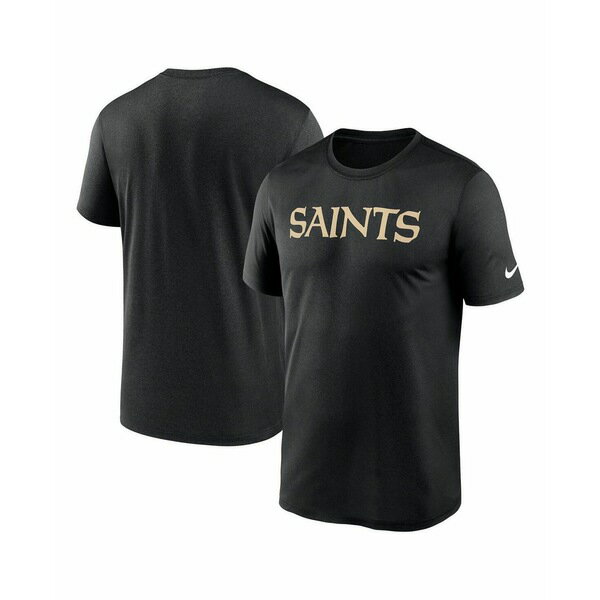 ʥ   ȥåץ Men's Black New Orleans Saints Primetime Legend Wordm...