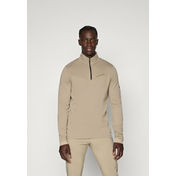 ピークパフォーマンス メンズ サンダル シューズ CHASE HALF ZIP - Long sleeved top - avid beige
