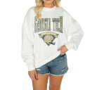 ゲームデイ レディース パーカー・スウェットシャツ アウター Georgia Tech Yellow Jackets Gameday Couture Women's Good Vibes Premium Fleece Drop Shoulder Pullover Sweatshirt White