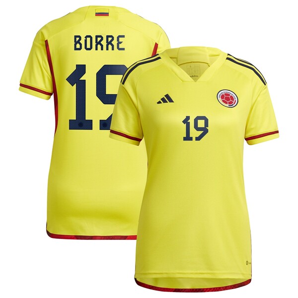 AfB_X fB[X jtH[ gbvX Rafael Borr? Colombia National Team adidas Women's 2022/23 Home Replica Player Jersey Yellow