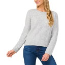 セセ レディース ニット&セーター アウター Women's Embellished Cable-Knit Pullover Sweater Silver He...