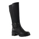 ジーシーシューズ レディース ブーツ シューズ Women's Jonah Lug Sole Block Heel Knee High Boots Black