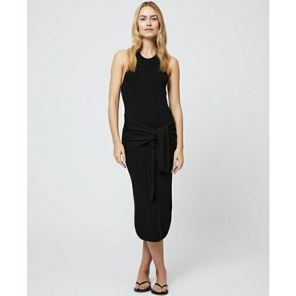 フレンチコネクション レディース ワンピース トップス Women's Cosysoft Tie-Waist Racerback Dress Black