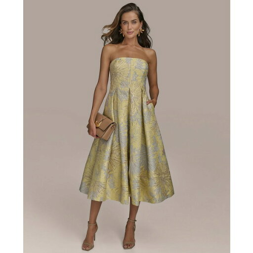 ダナ キャラン ニューヨーク レディース ワンピース トップス Women's Strapless Jacquard Dress Pannacotta Multi ダナ キャラン ニューヨーク レディース ワンピース トップス Women's Strapless Jacquard Dress Pannacotta Multi