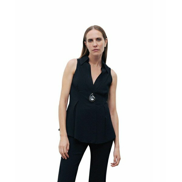 ノクチューン レディース カットソー トップス Women's Accessory Detailed Blouse Black